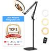 Evershop Upgrade Lampada ad anello con treppiede Overhead, Evershop 10 treppiede con luce ad anello a LED, flessibile, altezza 70,8 e anello luminoso a 360°, con telecomando, flash per Tiktok YouTub, CRI>95