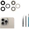 Dakexiong 15 Pro Sostituzione della lente in Vetro della fotocamera posteriore per iPhone 15 Pro Sostituzione della lente in Vetro della fotocamera posteriore con kit di strumenti di riparazione,Anti-graffio e