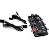 JZK 12V 4Pin PWM 5V 3Pin ARGB con SATA 15Pin Power Hub 2-in-1 Hub 6 Vie Sync CPU Ventola di Raffreddamento Indirizzabile RGB Illuminazione PCB Splitter per Estesa Interfaccia Scheda Madre