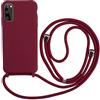 Keteen Kute Handyhülle für Samsung Galaxy s20 fe Handyhülle mit Band Slim Silikon Stossfest Bumper Cover zum Umhängen Necklace für Samsung S20 FE Rot