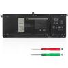 KXRSII 53Wh H5CKD Loptop per Dell Latitude 3410 3510 Inspiron 7306 7506 5400 5406 7405 7300 7500 2-in-1 Silver 5502 5408 5300 5301 5401 5402 5409 5501 5508 5509 Vostro 5501 5502 5300 5301 Series