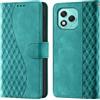 CaseGla Cover per Honor 400 Lite / X70i PU Pelle Custodia Flip Turquesa