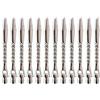 zalati Alberi di dardo 12pcs Lega di Alluminio dardo Palo Rod con Filettatura Standard 2BA della Vite per Gli Accessori di Freccette - 45mm, Argento