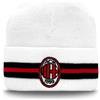 A.C. Milan AC Milan Cappellino Invernale con Logo Ricamato sulla Ribalta, Bianco, Nero, Rosso, Acrilico, Unisex, Adulto, Taglia Unica