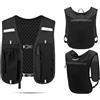 AYZDJ Gilet da corsa unisex con porta telefono e contenitore, regolabile, leggero, traspirante, per corsa, ciclismo ed escursionismo