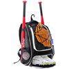 WOLT | Borsa da baseball giovanile - Zaino per mazze da baseball, T-Ball e softball, attrezzatura e attrezzatura, porta mazze e guanti, ampio scomparto principale per casco e accessori, scomparto