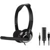 Hamlet Cuffie Hamlet HHEADMUS-CJ Stereo Usb-c/3.5mm per Pc con microfono Nero [HHEADMUS-CJ]
