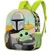 Star Wars The Mandalorian Eyes-Zaino 3D Piccolo, Verde, 26 x 31 cm, Capacità 8.5 L