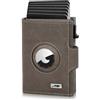 Marc Peter® Chicago Portafoglio in pelle Push Air Slim - Airtag con scomparto portamonete - protezione RFID piccolo portafoglio in pelle, grigio., MINI PORTAMONETE CON TASCA AIRTAG, Casual