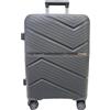 COVERI COLLECTION Valigia Trolley Rigida ABS Espandibile, Bagaglio a Mano 55x38x21,5 cm, 8 Ruote Girevoli, 35 Litri, KG 2,8 approvato dalla maggior parte delle compagnie aeree low cost (GRIGIO)