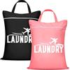 CenviaLuxy 2 Sacchi Borse da Viaggio,Grande Capacità Sacchetti Lavatrice Facile Da Trasportare per Vestiti, Piscina, Yoga, Biancheria (Nero+ Rosa)