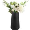 FoiiLiio Vaso Fiori FoiiLiio 20CM Vaso in Ceramica Nero per Erba Pampa, Fiori Freschi, Fiori Secchi Vasi Decorativi Interno Moderni per Tavolo, Decorazione per la Casa