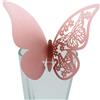 Wambere 50 pezzi farfalla campanula segnaposto biglietti nome ciondoli in vetro adesivi murali per decorazione tavola matrimonio festa casa deco, segnaposto farfalla laser biglietti posto biglietti