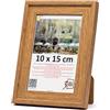 3-B Cornice portafoto Salo - marrone (rovere con venature ottiche del legno) - 10 x 15 cm - Cornice in legno, cornice portafoto con vetro acrilico