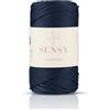 S SENSY Sensy, Cordoncino in Poliestere da 3 mm, 100% Polipropilene per Macramè e Uncinetto, Filo per Maglieria (Blu Navy)