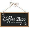 CREATCABIN Targa Decorativa In Legno per Bar Caffetteria Targa In Legno per Decorazioni per La Casa Targa Appesa A Parete Tavola di Legno Cartello per Porta Loving Is Brewing Heart 12 x 6 pollice