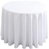 FANIVIN Poliestere Tovaglia Rotonda Casa Hotel Conferenza Occasioni Matrimonio Copritavolo Modello Semplice bianco diametro 320cm