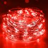 litogo Catena luminosa con timer a batteria, 3 m, 30 LED, per interni, impermeabile, filo di rame, luci alimentate a batteria (batteria AA), per feste, Natale, matrimonio, rosso