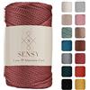 S SENSY Sensy, Cordoncino in poliestere da 5 mm, 95 metri, 100% polipropilene, per macramè, 5 mm, per borse all'uncinetto, macramè, filo all'uncinetto, regalo per maglieria (Rosa Polvere)
