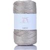 Makromecity Filo macramè, 2 mm x 230 m, in poliestere di alta qualità, per artigianato, decorazione della casa, piatto da tavolo, borsa a tracolla (paillettes latte, 1 filo)