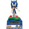 CARTOON Lampada 3D con sveglia Sonic luce notturna a led da comodino personaggio tridimensionale con sveglia digitale integrata