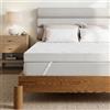 Autsel Topper in Memory Foam 140x200cm Topper Matrimoniale in Schiuma Gel Anti-Pressione Materasso da 10cm Coprimaterasso con Fodera Removibile