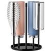 niffgaff Portabottiglie per SodaStream Crystal - Stendibiancheria in ceramica con scolapiatti e vaschetta raccogligocce per 5 bottiglie | Stendibiancheria per la cucina Nero