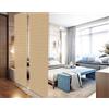 YourCasa - Divisorio da appendere, decorazione in ogni stanza | traslucido - 118 x 240 cm - Paravento protezione (beige)