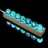 luolety Sfera di cristallo di vetro a 7 colori con supporto in legno e luce a LED, sfere di quarzo curative di cristallo di chakra da 40 mm, sfere decorative spaziali luce notturna (Pianeta)