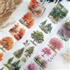 Arpaper Scrapbook Washi Tape, 3 Rotoli Di Adesivi Per Scrapbooking, Adesivi Trasparenti A Tema Alberi Della Foresta, Accessori Per Bullet Journal, Album Fotografici, Quaderni (Forest 2)