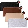 Niuhong NTCL 4 custodie per occhiali portatili morbide e portatili, per organizzatore, borsa in feltro, tasca piatta, colore: grigio, nero, cachi, marrone 7,1 × 3,5 in / 18 × 9 cm