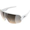 POC Occhiali da sole Aim - Occhiali sportivi per ciclisti con il massimo comfort e la migliore visibilità, Uranium Black/Clarity Trail/Partly Sunny Silver, Taglia unica