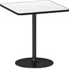 HOMCOM Tavolo quadrato da cucina per 4 persone, in effetto marmo, 70x70 cm, bianco | Aosom Italy