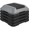 SPORTNOW Step per Fitness Stepper Antiscivolo con 5 Altezza Regolabile e Portata 150 kg, 40x40x30 cm, Grigio | Aosom Italy
