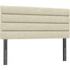 HOMCOM Testiera Letto Imbottita in Lino, Altezza Regolabile 3 Livelli da Fissare a Parete, 140x10x106-126 cm, Beige | Aosom Italy