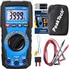 PeakTech P 1041 - Multimetro Digitale TRMS 4.000 Conti, Range Automatico, Tester Tensione, Corrente, Resistenza, Capacità e Continuità, 600V - CAT III