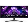 AOC AGON PRO AG346UCD Monitor PC 86,4 cm (34) 3440 x 1440 Pixel Wide Quad HD QD-OLED Nero, Grigio GARANZIA ITALIA