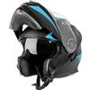 VINZ Busan Casco Modulare Moto & Scooter | Con Doppia Visiera | Certificato ECE 22.06 & PINLOCK preparato | Integrale Donna E Uomo | nelle taglie dalla XS-XXL - Blu