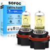 SOFOC HS5 Lampadina Alogena Faro P23T 12V 35/30W 3000K Giallo Doppio Filamento Abbaglianti/Anabbaglianti per Moto Auto Plug & Play 2Pcs