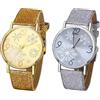 JewelryWe - Orologio Natalizio da Polso da Bambini Ragazzi Orologio Carino Colorati Cinturino in Pelle Brillanti Regalo per Natale