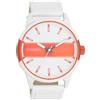 Oozoo Timepieces C11230_C11234_Parent Orologio da uomo | Orologio da polso da uomo di alta qualità | Orologio analogico da uomo, bianco/arancione fluo (alluminio)