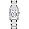 JewelryWe Orologio da Polso al Quarzo da Donna: Orologio con Zirconi Lucidi Numeri Romani Colore Argento