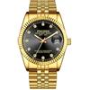JewelryWe - Orologio da Polso al Quarzo Coppia in Acciaio inossidabile con Zircone Brillante con Lancette Luminose Regalo per Uomo Donna
