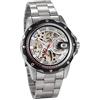 JewelryWe Orologio da Uomo Orologio Meccanico Automatico Cinturino Acciaio Colore Argento/Oro Orologio Uomini Regalo