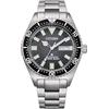 Citizen Orologio analogico automatico da uomo con cinturino in acciaio inossidabile NY0120-52E, Argento, Bracciale