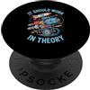 Engineer Tech Sarcasm Rocket Gear Joke Dovrebbe funzionare Divertente Ingegneria Umorismo Meccanico PopSockets PopGrip Adesivo
