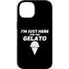 Ice Cream Party & Gelato Gifts Custodia per iPhone 14 Sono qui solo per il Gelato Funny Vanilla Ice Cream Party