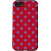 Preposh Custodia per iPhone SE (2020) / 7/8 Rosso e pervinca Big Polka Dot Boho Vintage Estetica