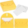 PATIKIL 25 Set Mini Buste Con Chiusura A Cuore, 4.1x3 Biglietti Vuoti Con Buste Per Inviti Matrimonio Laurea Feste Ringraziamento Natale, Giallo