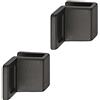 Gedotec Maniglia per porte in vetro - Maniglia per il bloccaggio - Spessore del vetro 4-6 mm - Zinco pressofuso nero - Maniglia per armadi e porte